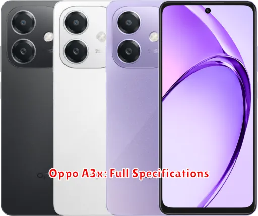 Oppo A3x: Full Specifications