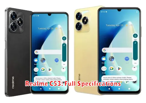Realme C53: Full Specifications