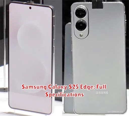Samsung Galaxy S25 Edge: Full Specifications