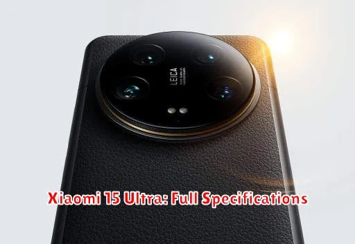 Xiaomi 15 Ultra: Full Specifications