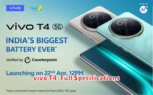vivo T4: Full Specifications