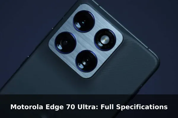 Motorola Edge 70 Ultra: Full Specifications