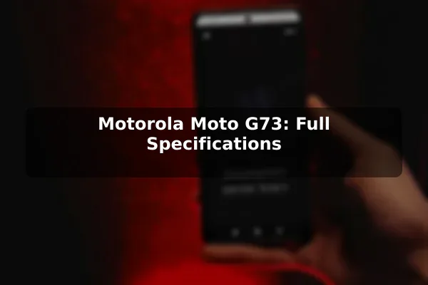 Motorola Moto G73: Full Specifications