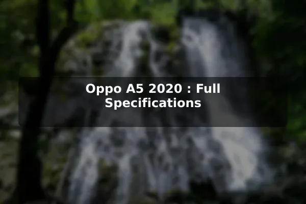 Oppo A5 (2020): Full Specifications